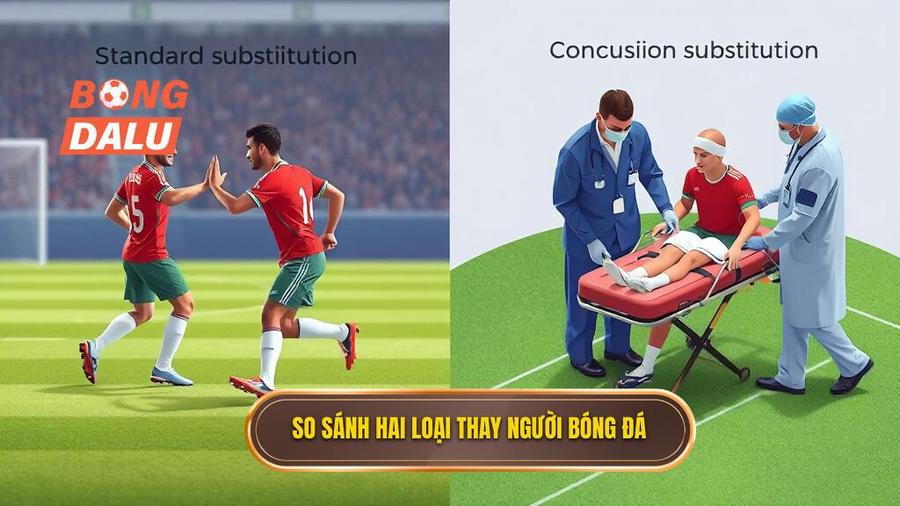 3. So sánh hai loại thay người bóng đá