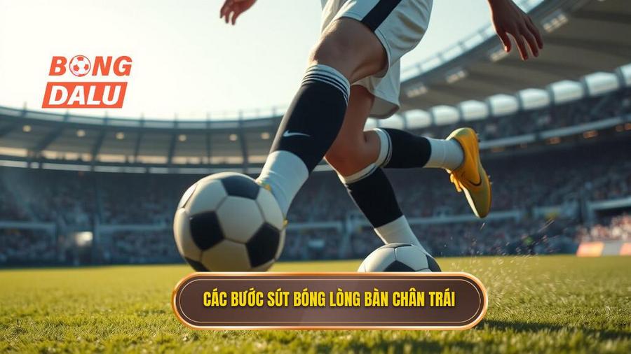 Các bước thực hiện kỹ thuật sút bóng bằng lòng bàn chân trái chuẩn xác